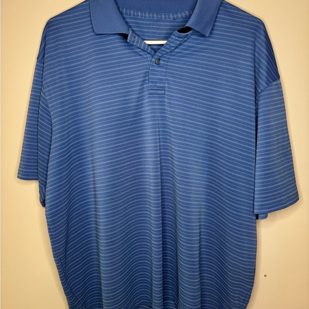 Blue Striped Polo Shirt
